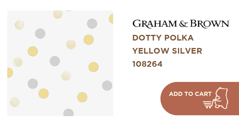 Graham & Brown Dotty Polka Yellow Silver